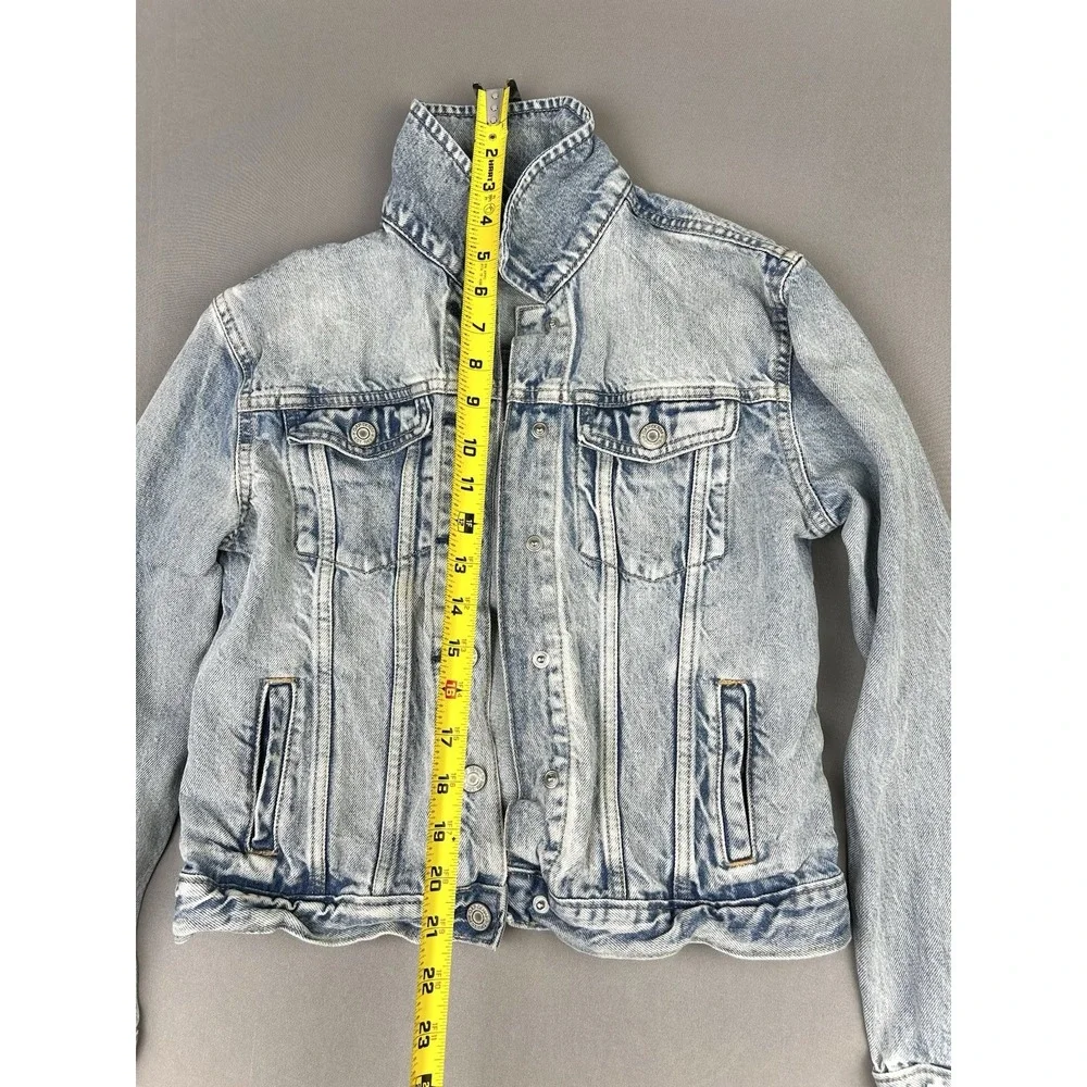 GAP Denim Girls XXL Crop Light Wash Jean‎ Jacket